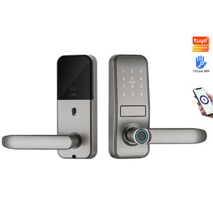 Aluminum Sliding Digital <strong>Door</strong> <strong>Knob</strong> Lock With Electronic Keypad Lever <strong>Door</strong> Handles Smart Lock <strong>Door</strong> Tuya - Product Image 3