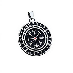 Colgante personalizado con cabeza de lobo Yunnique, acero inoxidable 316L, incrustaciones de cristal rojo, impermeable, estilo vintage, hipoalergénico, para hombre. - Product Image 2