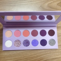 Palette de 12 couleurs de logo personnalisé de marque privée fard à paupières sec duochrome hautement pigmenté maquillage naturel personnalisable