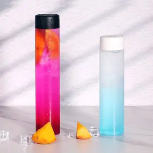ขวดเครื่องดื่มน้ำผลไม้ทรงกลมขนาด12นิ้ว16ออนซ์350มล. สำหรับใส่ชาปราศจากสาร BPA