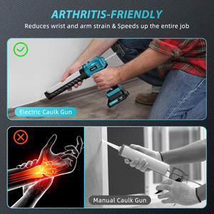 Pistola de Calafateo Profesional Inalámbrica de 20V, Mini, Industrial, de Alta Presión y Potencia, Anti-Goteo, de Plástico y Silicona - Product Image 4