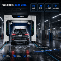 Machine de lavage de voitures automatique à grande vitesse avec 3 brosses, fabriquée sur mesure par une usine ISO, pour les entreprises de lavage de voitures