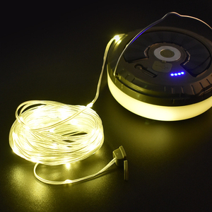 Luce Solare da Campeggio Retrattile 10M con Gancio Magnetico, Luci a Corda Impermeabili IP44, Power Bank per <span class=keywords><strong>Tenda</strong></span> e Attività all'Aperto - Product Image 3