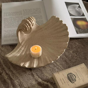 Portavelas y Lámpara de Pared de Concha de Arenisca de Mármol Natural, Decoración Boho Costera, Luz de Mesa/Pared de Doble Uso - Product Image 4