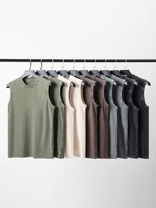 Chaleco sin Mangas para Hombre, 230 g/m², con Logotipo Personalizado, de Algodón Lavado al Ácido, de Alta Calidad, Diseño Estampado de Punto, Estilo Holgado - Product Image 2