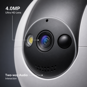 กล้องรักษาความปลอดภัย HD 4.0MP พร้อมไฟฉาย LED ในตัว แบตเตอรี่ 10000mAh กล้องวงจรปิดสำหรับบ้าน - Product Image 3