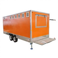 Camionnette alimentaire Blackser entièrement équipée en acier inoxydable, aluminium et fibre de verre, 4 roues, remorquable, certifiée CE, capacité personnalisable, pour l'extérieur