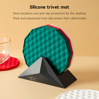 Dessous de plat en silicone de style nordique écologique antidérapant résistant à la chaleur de 16cm 10mm d'épaisseur pour casseroles chaudes et casseroles, support de plaque chauffante