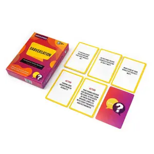 Gioco di carte con domanda per adulti personalizzato, gioco di carte da collezione per famiglie, Design personalizzato, custodia per carte da gioco magnetiche