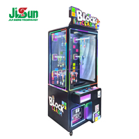 Machine de jeu à prix instantanés Block Clash, à monnayeur, poste unique, boîtier noir, avec sortie de prix néon, pour centre de divertissement
