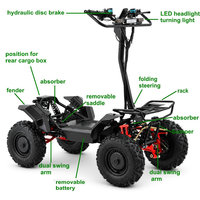 Scooter électrique tout-terrain à 4 roues pour jeunes et adolescents, 4000W, robuste, sportif, tout-terrain