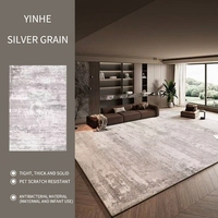 Tapis de luxe modernes en polyester doux, fabriqués à la machine, pour la décoration intérieure, tapis de sol pour salon, lavables