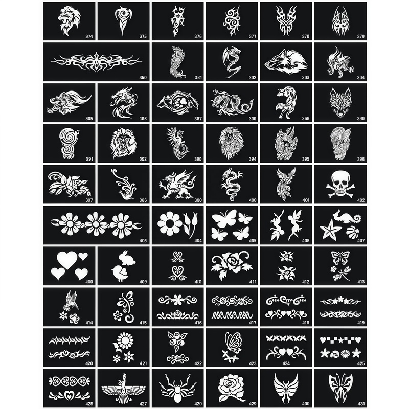 Book 20 Tattoo Designs Temporary Airbrush