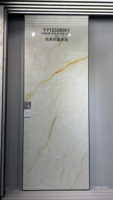 SGZ Dalle de pierre frittée moderne grand format, finition brillante, couleur Tomur Golden Ice Jade, écologique, étanche, durable, 9 mm, pour murs, sols et plans de travail