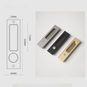 Serrure de <span class=keywords><strong>porte</strong></span> <span class=keywords><strong>coulissante</strong></span> en bois pour salle de bain, serrure encastrée pour <span class=keywords><strong>porte</strong></span> <span class=keywords><strong>coulissante</strong></span>, serrure simple pour armoire à usage intérieur - Product Image 2