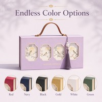 Boîte cadeau de gâteaux de lune pour la Fête de la Mi-Automne OEM ODM, avec logo personnalisé, poignée en cuir, emballage haut de gamme de style chinois, très demandée