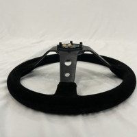 TRAPLY 14 pouces 350MM cuir suédé plat profond voiture sport course volant à dérive