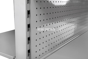 Scaffale in gondola <span class=keywords><strong>grigio</strong></span> per scaffalature in gondola per supermercati di grandi dimensioni in stile classico espositore per generi alimentari a 6 livelli - Product Image 5