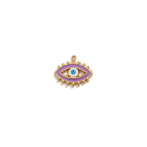 F397 Bijoux tendance faits main sur mesure, zircon émaillé, acier inoxydable plaqué or 18 carats PVD, pendentifs étanches, breloques, bijoux de mode - Product Image 6