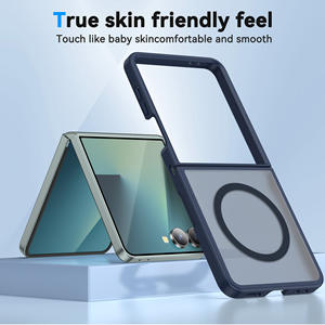 Coque de téléphone adaptée au Samsung Z Flip 7, toucher doux, magnétique, pliable, protection intégrale, antichoc - Product Image 2