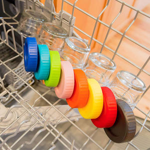 Tarro de vidrio para almacenamiento de alimentos para bebés Recipiente de vidrio para alimentos para bebés apilable de 4 oz con tapa sellada de diferentes colores - Product Image 4