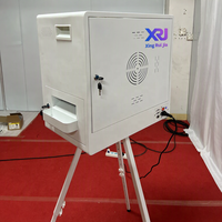 Cabine photo XRJ XRJ-MJ avec écran tactile LCD de 21,5 pouces, imprimante intégrée, connectivité Bluetooth/Wi-Fi/USB pour les mariages et les fêtes