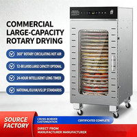 Commerciële 12-80 bakjes roestvrijstalen roterende fruitdroger voedsel beef jerky dehydrator machine huishoudelijke voedseldehydrator