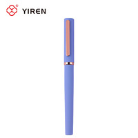 Stylo plume YIREN en caoutchouc finition Morandi pour la calligraphie, logo personnalisé OEM, prise en main confortable