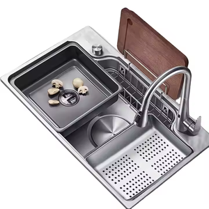 <span class=keywords><strong>2025</strong></span> tốt nhất bán bồn rửa hộ gia đình 304 thép không gỉ chìm bền & dễ dàng để làm sạch bề mặt bàn chải hiện đại Bồn Rửa Nhà Bếp - Product Image 1