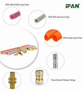 Raccords de tuyauterie PEX <span class=keywords><strong>multicouche</strong></span> à presser en laiton IFAN pour chauffage par le sol, raccords en T et coudes pour CVC - Product Image 5