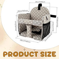 Housse de chariot de courses 2-en-1 pour bébé et coussin de chaise haute pliable rembourré pour tout-petit avec sangle d'épaule réglable