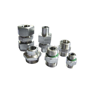 Juntas de transición hidráulicas de acero inoxidable con rosca de 1/4 pulgada, tipo soldado, para aceite hidráulico, presión máxima de 700 bar - Product Image 1