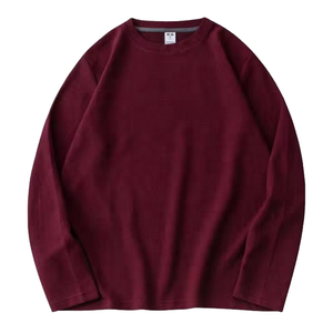 Sudadera 2026 de Alta Calidad, 100% Algodón, Camiseta Casual de Manga Larga para Hombre, Lisa, Holgada, para Uso Diario, Tejida, Extragrande - Product Image 1