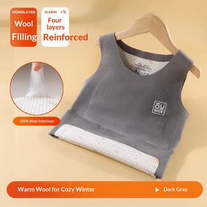 Gilet pour enfants en velours chaud respirant, style normcore/minimaliste, automne-hiver 2025 - Product Image 2