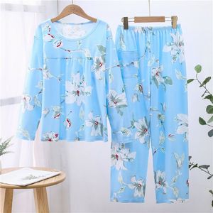 <span class=keywords><strong>ชุด</strong></span>นอนผู้หญิง, ผ้าไหมนมแขนยาวขนาดใหญ่พิเศษใส่<span class=keywords><strong>อยู่</strong></span><span class=keywords><strong>บ้าน</strong></span> XL-4XL - Product Image 3