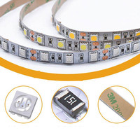 Bande lumineuse LED 5050 DC12v/24v 10mm 60LEDs/M Ruban LED flexible IP20 IP65 Étanche pour éclairage intérieur et extérieur