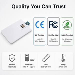 Personnalisé Type C USB Banque Carte de Crédit Flash Pen USB3.0 Clé USB USB-C Memory Sticks pour Promotions Cadeaux Publicité - Product Image 1