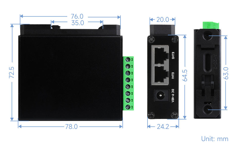 Convertitore RS485 To Ethernet 2 Canali - Server Seriale Industriale | Doppia Porta RJ45 | Isolato - Foto 8