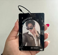 Penyangga Kartu Foto Akrilik Kpop Custom, Gantungan Kunci Magnet, Tempat Kartu K-pop
