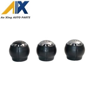 Nouveau design pommeau de levier de vitesse manuel 5/6 vitesses, capuchon noir argenté poli, revêtement en cuir, pour voiture - Product Image 6
