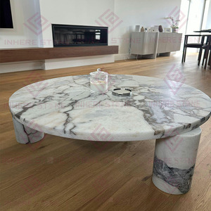 Nordic Modern Luxury <strong>Marble</strong> Round Coffee <strong>Table</strong> with Solid Legs for Home Apartment Office <strong>Bar</strong> Perfect Living Room Furniture - Product Image 6