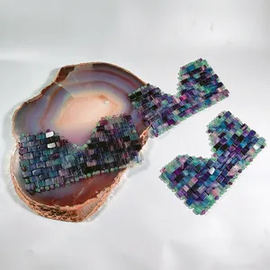 Ngọc bản vá mắt tự nhiên fluorite cảm giác mát mẻ Mắt Ngủ mặt nạ cho lưu thông máu