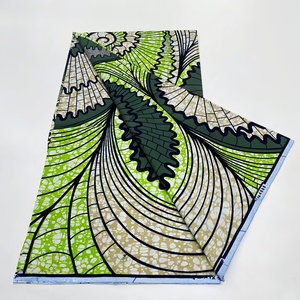 Nouveau Modèle Super Tissu Imprimé <span class=keywords><strong>en</strong></span> Coton Wax Africain pour Robes de Mariée - Product Image 5