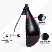 Rouser Fitness Logo personnalisé PU boxe poinçonnage balle de vitesse balle cible sac de sable entraînement d'agilité sac de sable