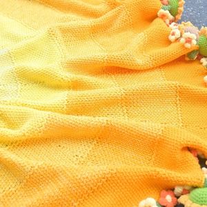 ผ้าห่มลายดอกทานตะวันไล่เฉดสีเดซี่ น้ำหนักปานกลาง ผลิตจากโพลีเอสเตอร์ ระบายอากาศได้ดี ของขวัญสำหรับเพื่อน - Product Image 2