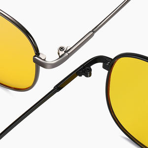 <span class=keywords><strong>Notizie</strong></span> prodotti 2024 occhiali oversize per Computer in metallo occhiali da vista montatura Anti bluelight occhiali lenti gialle - Product Image 2