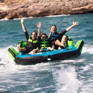 Bouée gonflable tractable pour 3 personnes en PVC, pour ski nautique, bateau et jet ski, usage commercial en station balnéaire, jouet aquatique - Product Image 1