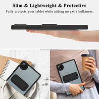 Étui de protection pour tablette Redmi Pad SE 8,7 pouces, ultra fin, transparent, en plastique PC+TPU, antichoc, avec support et couverture 4G