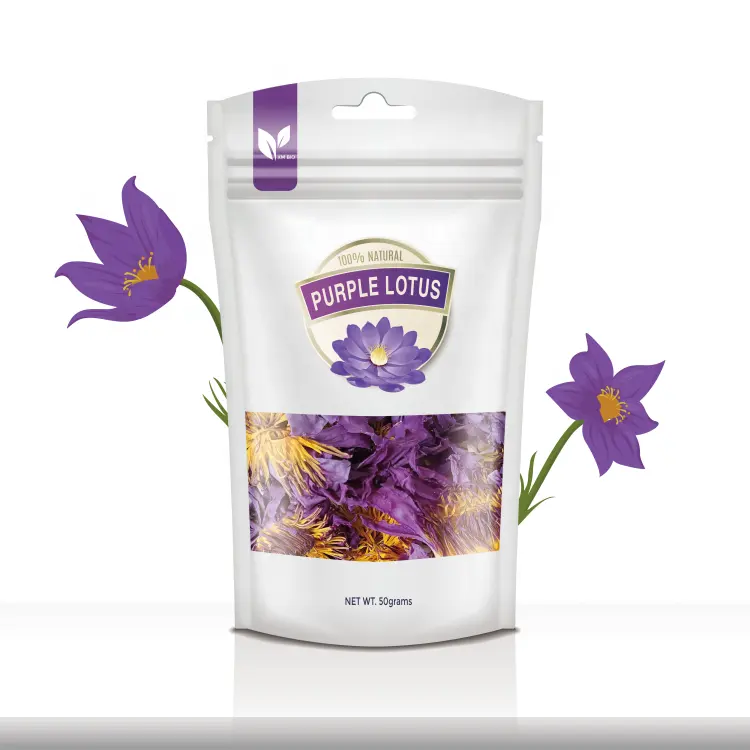 Embalagem personalizada Whole Flower Blue Purple Lotus Tea