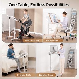Scrivania Regolabile in Altezza con Piano Inclinabile, Tavolo Portatile Pieghevole per Laptop, per <span class=keywords><strong>Casa</strong></span>, Ufficio, Lavoro e Camminata - Product Image 5